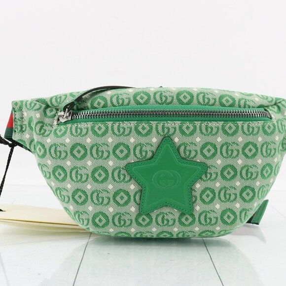 NWT Gucci GG logo-jacquard belt bag-green - Picture 1 of 10